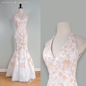 Cassandra Stone Prom Dress Maxi Gown 4 Pink Fairy Princess Mermaid Bead Halter